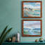 Vue pastorale - Ensemble de 2 peintures sur toile encadrées-716419608-716419613