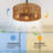 18" Boho Rattan Caged Ceiling Fan with Lights and Remote Control, Quiet DC Motor, 6-Speed and Timer