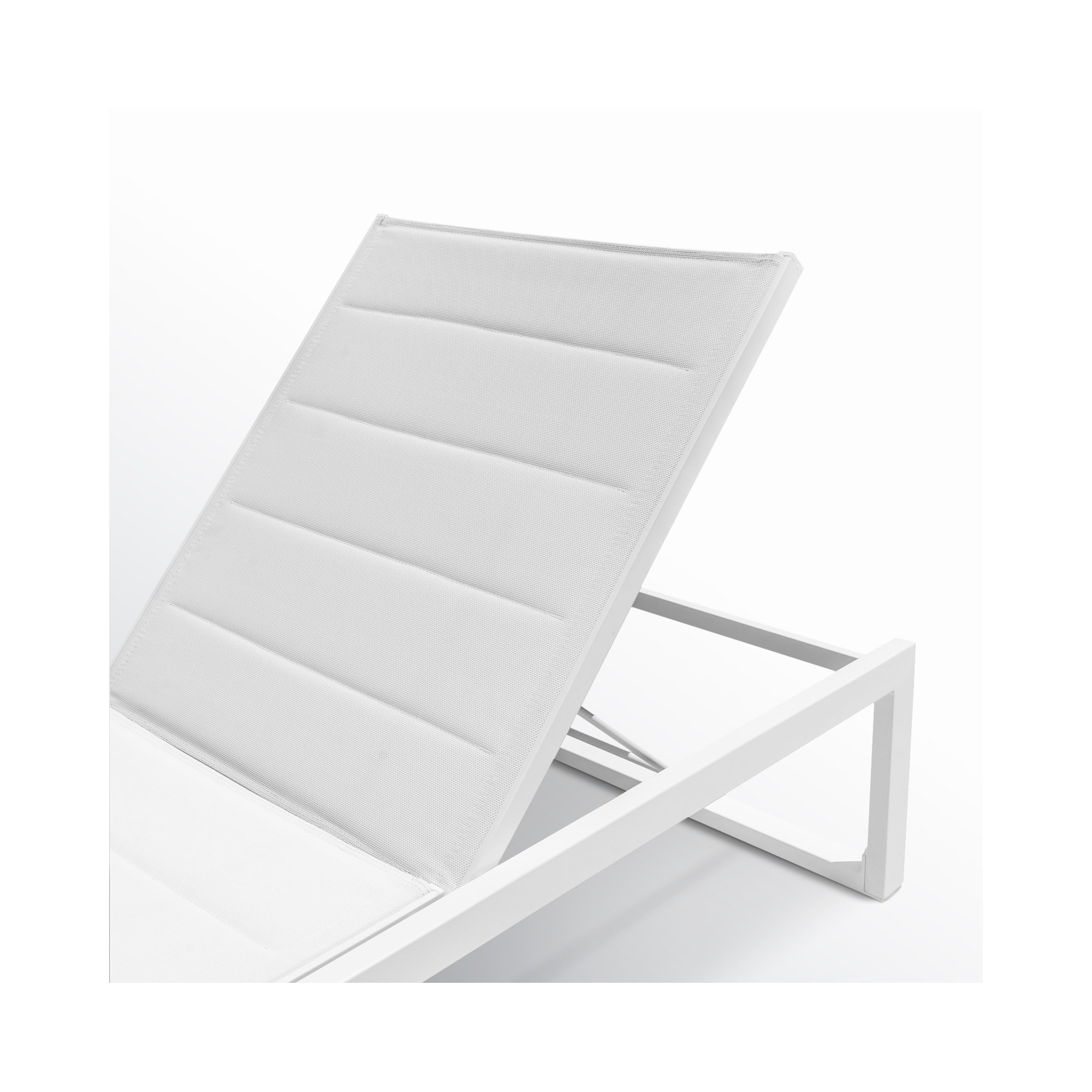 Armando Aluminum Outdoor Chaise Lounge, White
