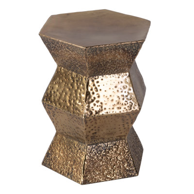 Renzo 16 in. W Stainless Steel End Table