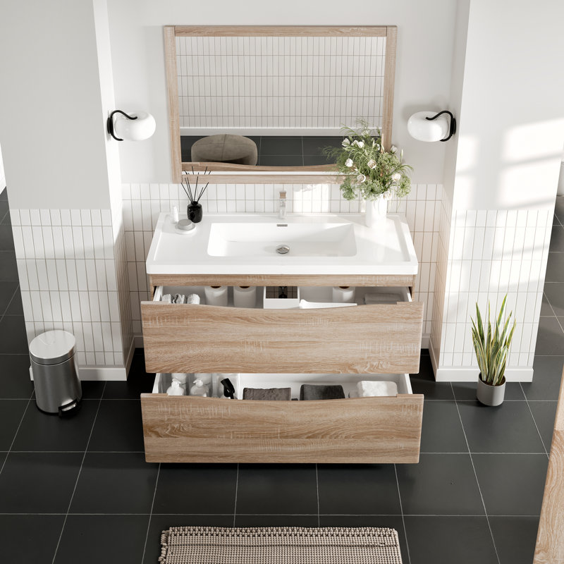 Firkins 48" Single Bathroom Vanity Set, White Oak