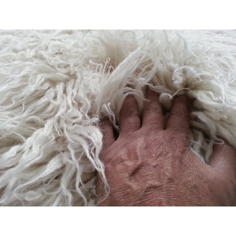 Ultra-plush Greek Flokati rugs. Thick 4" shag pile. Cugina Wool Area Rug, Rectangle 7' x 10'