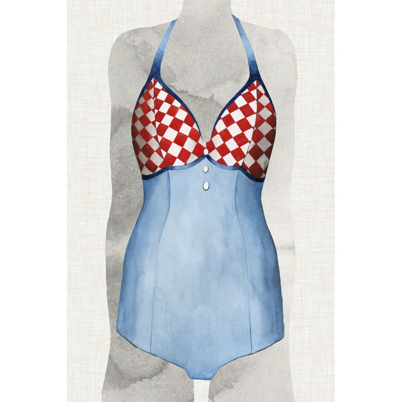 Vintage Bathing Suit III by Grace Popp - Wrapped Canvas Art Prints, 46cm H x 30cm W x 3.8cm D