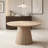 Wooden dining table, modern round kitchen dining table