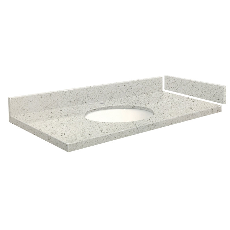 Plateau de meuble-lavabo 40 po Madison, Plaisir amande, Simple