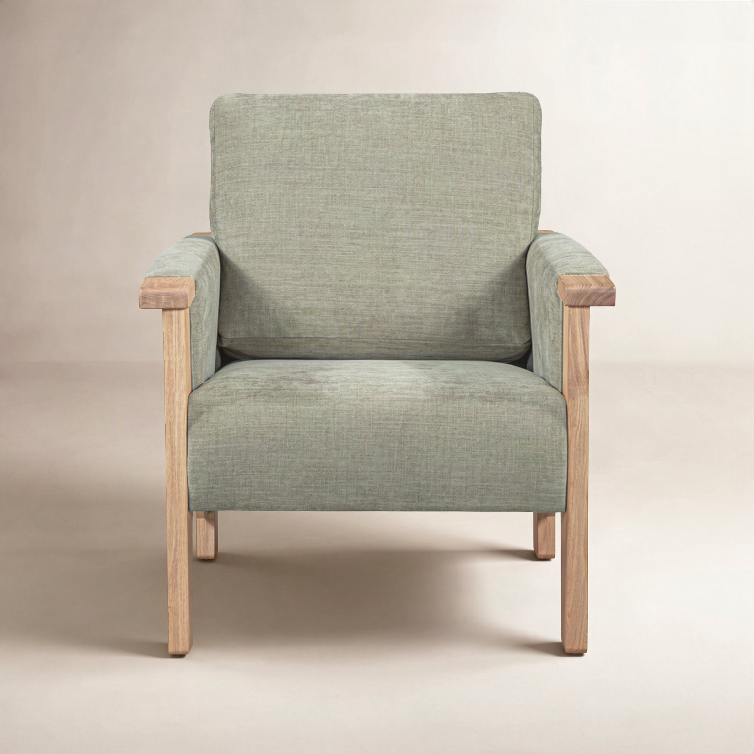 Bauer Oak Armchair, Green