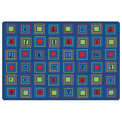 Tapis bleu Literacy Alphabet Squares