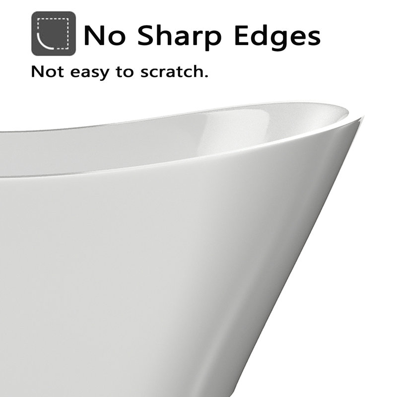 67'' Acrylic Freestanding Bathtub,Deep Soaking Bathtub