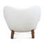 Chaise d'appoint avec pieds en bois massif