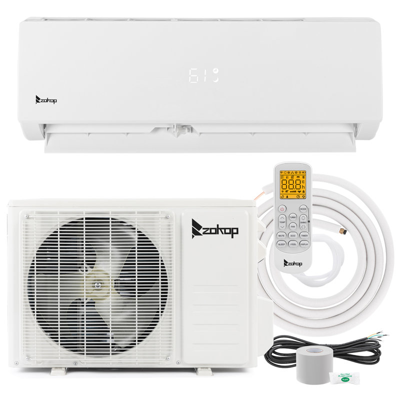 Mini climatiseur à deux blocs sans conduit 24 000 BTU avec chauffage et télécommande