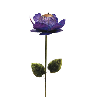 46 In Purple Mesh Flower Yard Stake Bird Feeders