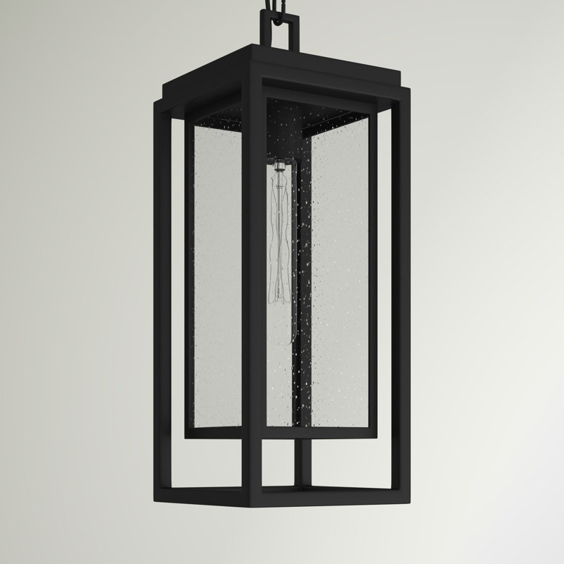 Republic Composite 1-Light Outdoor Hanging Double Frame Lantern