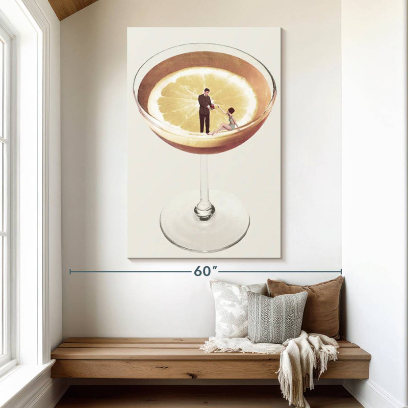 Yarlin My Drink Needs A Drink, 51" H x 34" W