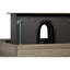 Meuble-lavabo mural 24 po gris cendré, lavabo mural en résine blanc brillant, tiroirs à fermeture en douceur, protection contre l'eau