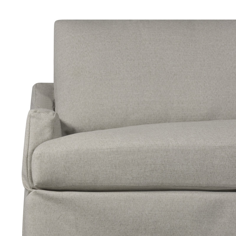Canapé modulaire 6 pièces Wrenley, Canvas Macarena gris pâle, Orienté à droite