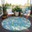 Saphara Teal Washable Indoor-Outdoor Rug - -1182047648