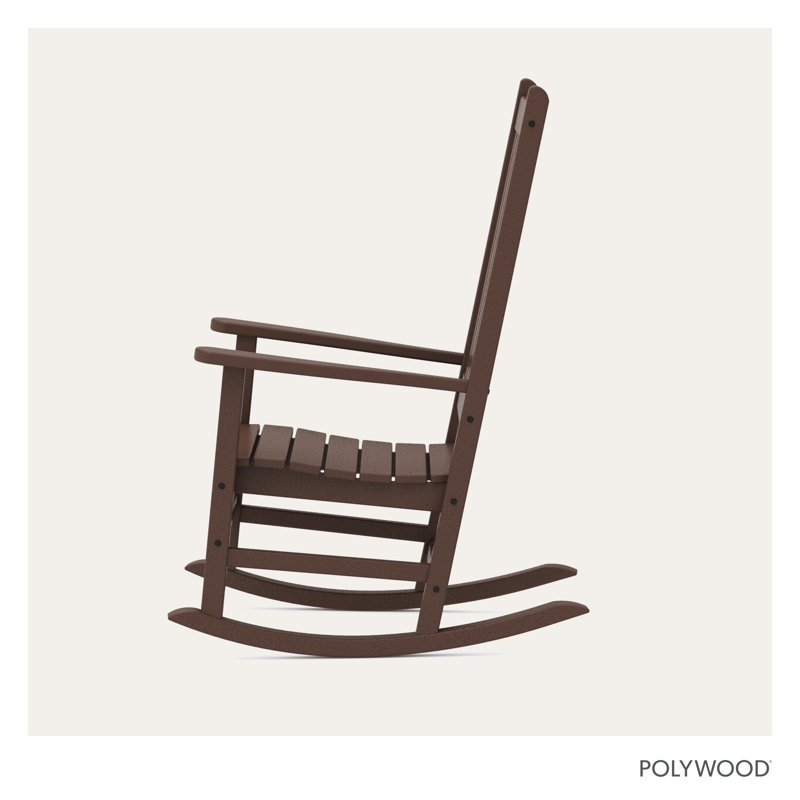 POLYWOOD Vineyard Porch Rocking Chair, Mahogany