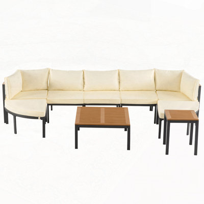 Ensemble de conversation modulaire d'extérieur pour ensemble de conversation avec coussins de patio