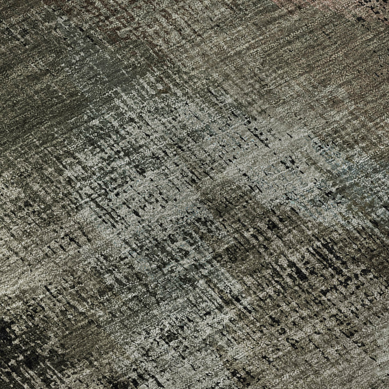 Tapis brun Prisco lavable à la machine de qualité supérieure, Rectangulaire 3 pi x 5 pi