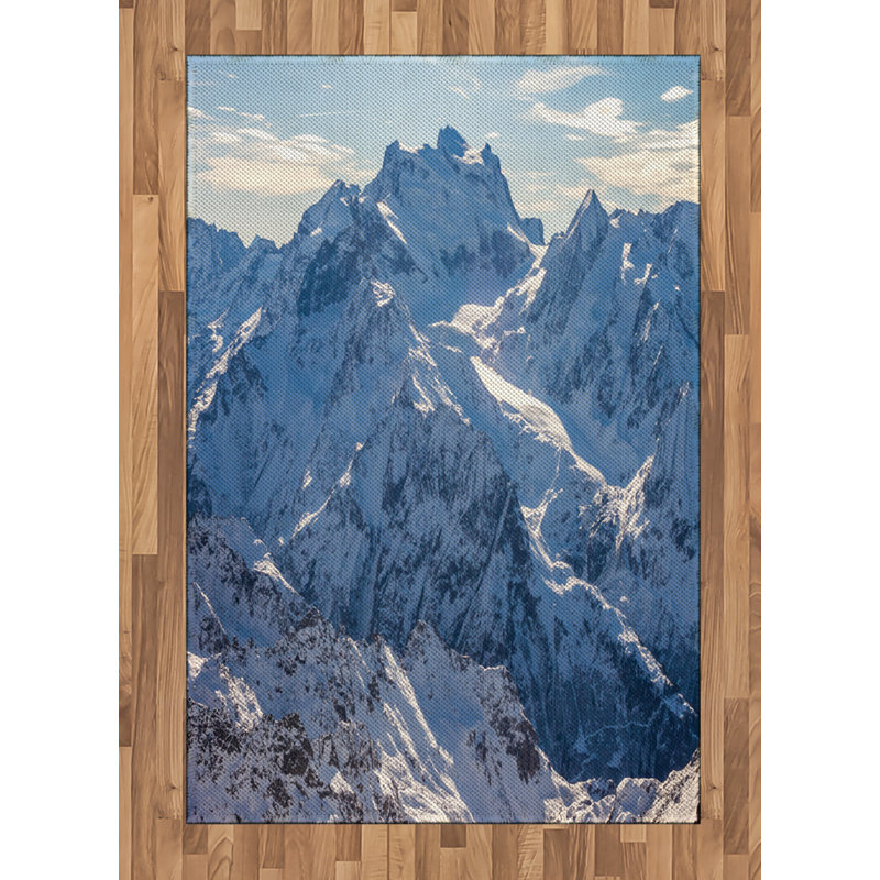 Mountain Nature High Density Long Fiber Poly Threads Decorative Area Rug Carpet, Rectangle 4' x 5'8"
