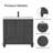 36" Single Sink Bathroom Vanity Base Only, Painted Surface, Soft-Close Doors-116272796