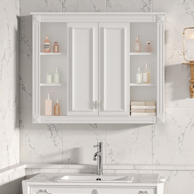 Armoire à pharmacie murale avec tablette réglable - fabrication en panneau de fibres à densité moyenne de première qualité - H 38,78 po x l 20,47 po x P 7,48 po