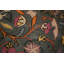 Tapis bleu acier à motif animaux