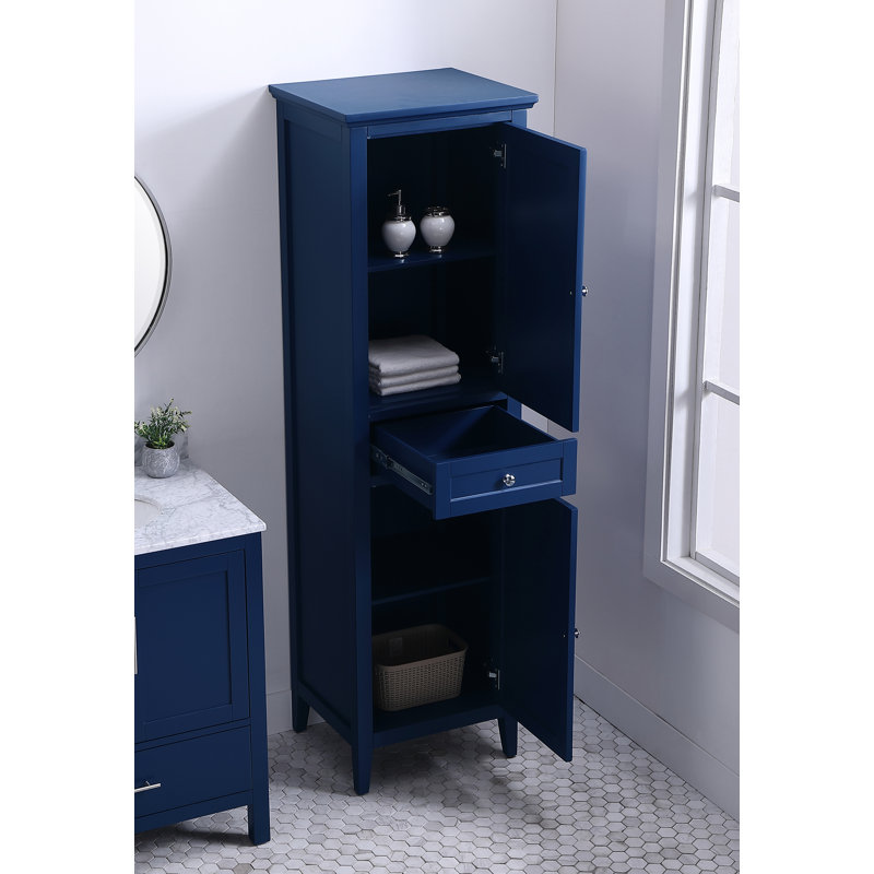 Armoire à linge autoportante l 21 po x H 73 po x P 18 po Gardner, Bleu