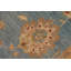 Tapis bleu / beige / rouge à motif oriental en laine noué à la main 8 pi 11 po x 11 pi 10 po Baccio