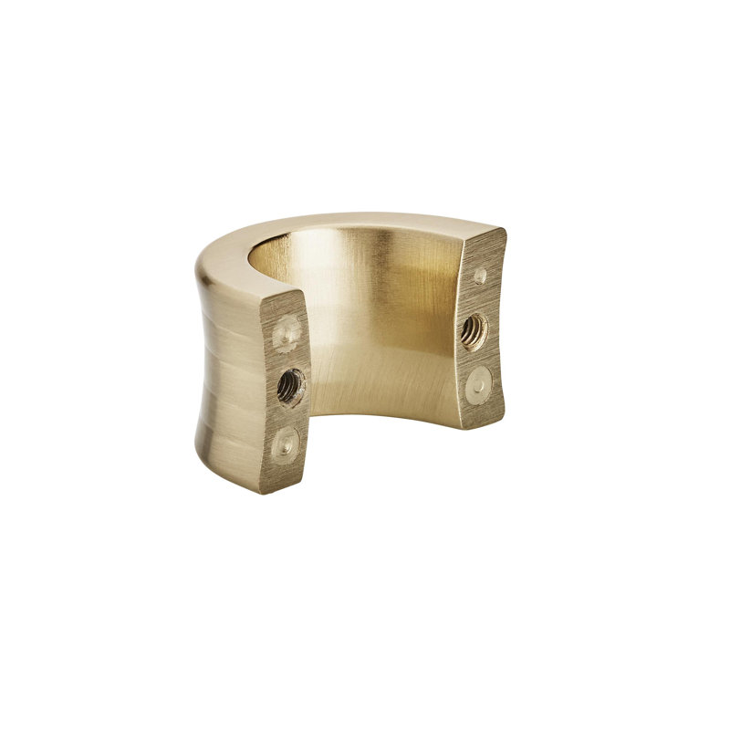 Poignée arche concentrique, Champagne doré, 1.25"