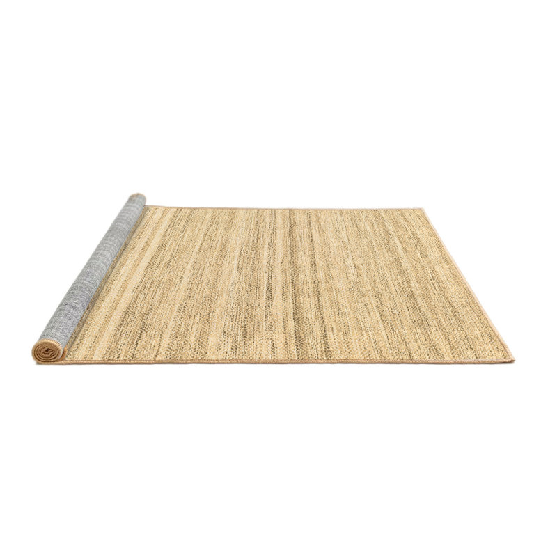 Tapis contemporains brun lavable à la machine 2769, Rond 7 pi