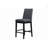 Felissa Dark Walnut And Black Polyester Counter Height Chair Set Of 2 With Tapered Legs