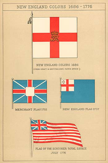 « new england colors 1686-1776 », impression, H 42 po x l 28 po x P 1,5 po