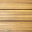 Table de salle à manger d'extérieur ronde en bois, finition, hauteur de 29,16 po, panneaux de lattes, table de finition avec cadre, profondeur de 27,07 po, conception facile à assembler