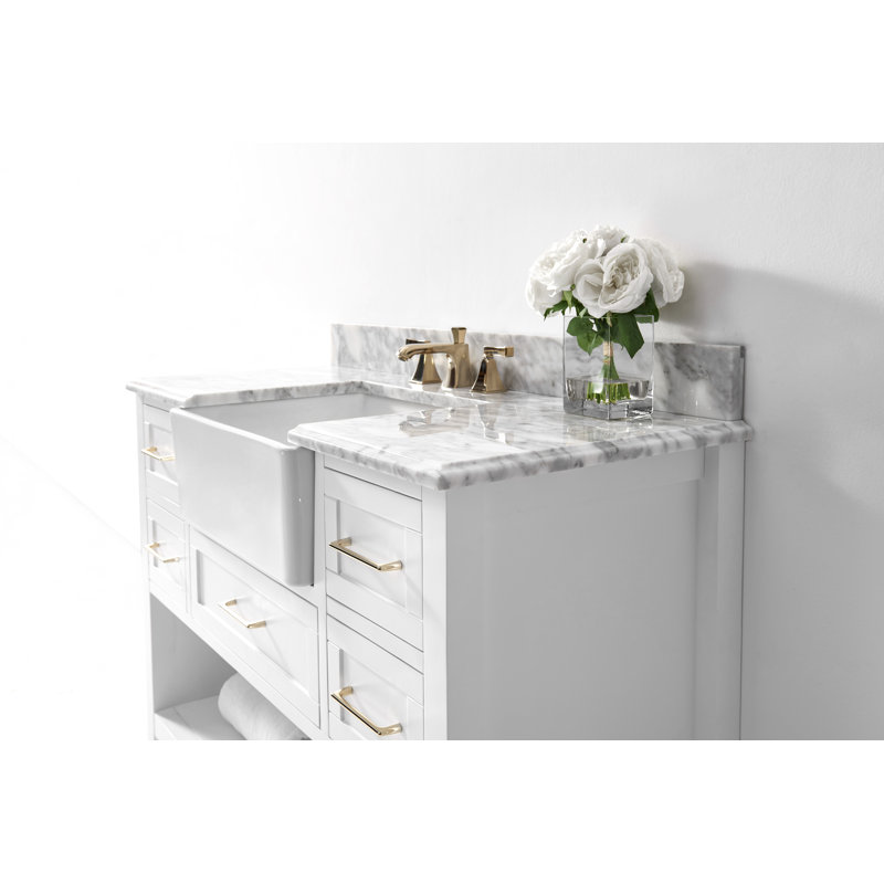 48'' W Single Vanity, White