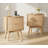 Seyla 18'' Fluted Nightstand with Charging Station, 2 Drawers and Solid Wood Legs, Bedside Table for Bedroom (Set of 2)-1664967687-1664967686