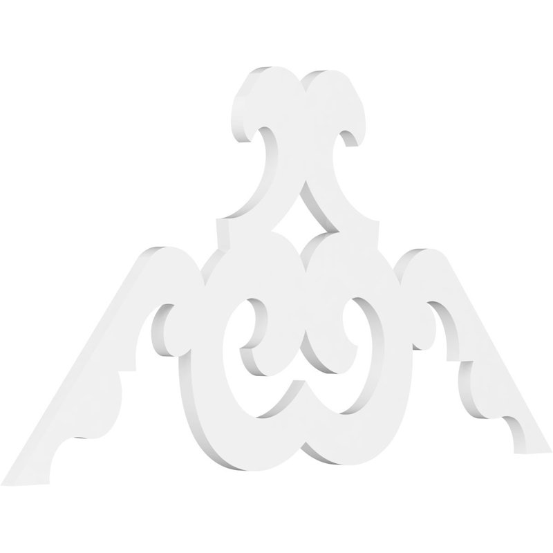 Benson Signature Urethane Gable Pediment, Primed Tan, 28"H x 48"W, 14/12