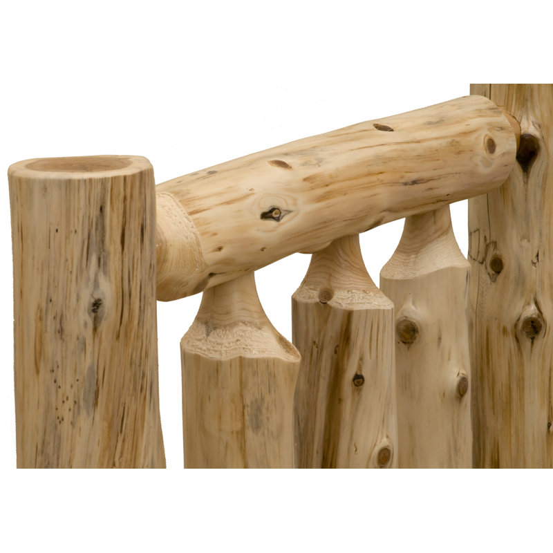 Fireside Lodge Cedar Log Traditional Bed - Single - Natural, Traditional Cedar, Twin