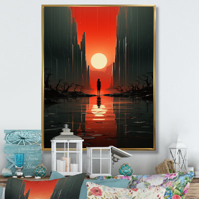 Gaios " Minimalistic Art Red Solitude I "