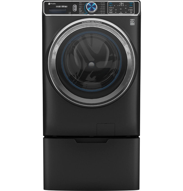 5.3 Cu. Ft. High Efficiency Smart Front Load Washer in Silver/Black
