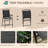 4 Piece Outdoor Patio Table - Folding Chairs, Adjustable Umbrella, Wave Textured Glass Table. Black. Construction. For Poolside, Garden, Deck. To . Dine Dining Ensemble 2 Heavy-Duty Steel, Airy Mesh.