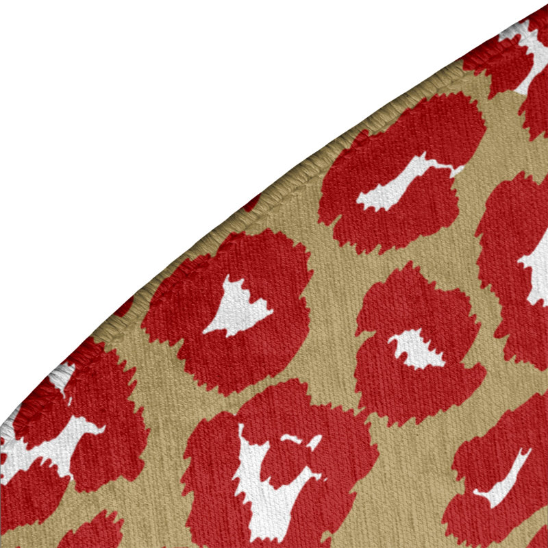Animal Print Indoor Rug, Round 5'