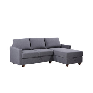 Reversible chaise sectional with storage