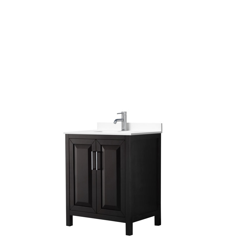 Daria 30'' W Single Vanity, Dark Espresso, Polished Chrome