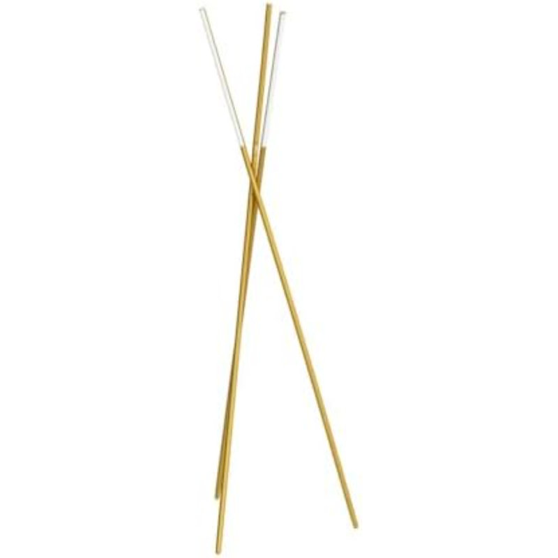 Stix LED Tripod Floor Lamp For Living Room - Dimmable Modern Standing Lamp, With 3 Lights For Bedroom - Contemporary Office Lighting- Gold / Antique Brass