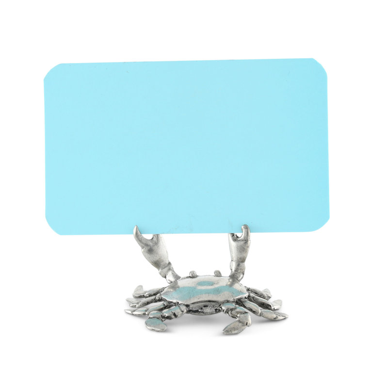 Sea and Shore Pewter Crab Place Card Holder