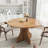 47" Round Dining Table for 4–6, Modern Farmhouse Kitchen Table with Storage Shelf & Adjustable Feet-1660109724