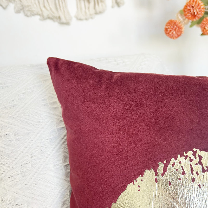 Housse de coussin couleur unie or (ensemble de 2), 18 po x 18 po, Rouge