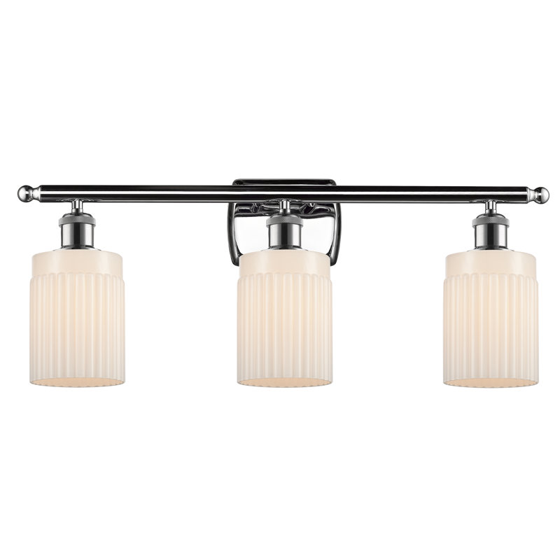 Éclairage pour meuble-lavabo à intensité variable 3 lumières Kamena, Ampoule DEL 6 watts Vinage, Blanc mat, Chrome poli