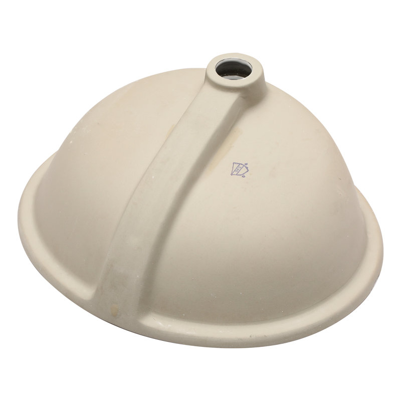 Lavabo de salle de bain ovale en céramique à encastrer sous plan - 48 x 41 cm, blanc, avec trop-plein, fini mat - Style moderne et élégant
